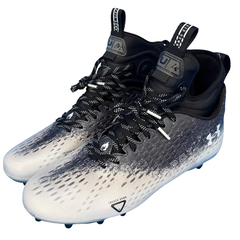 Under Armour Spotlight Lux MC‎ 2.0 Mens Football Cleat Black 3025082-001 10.5